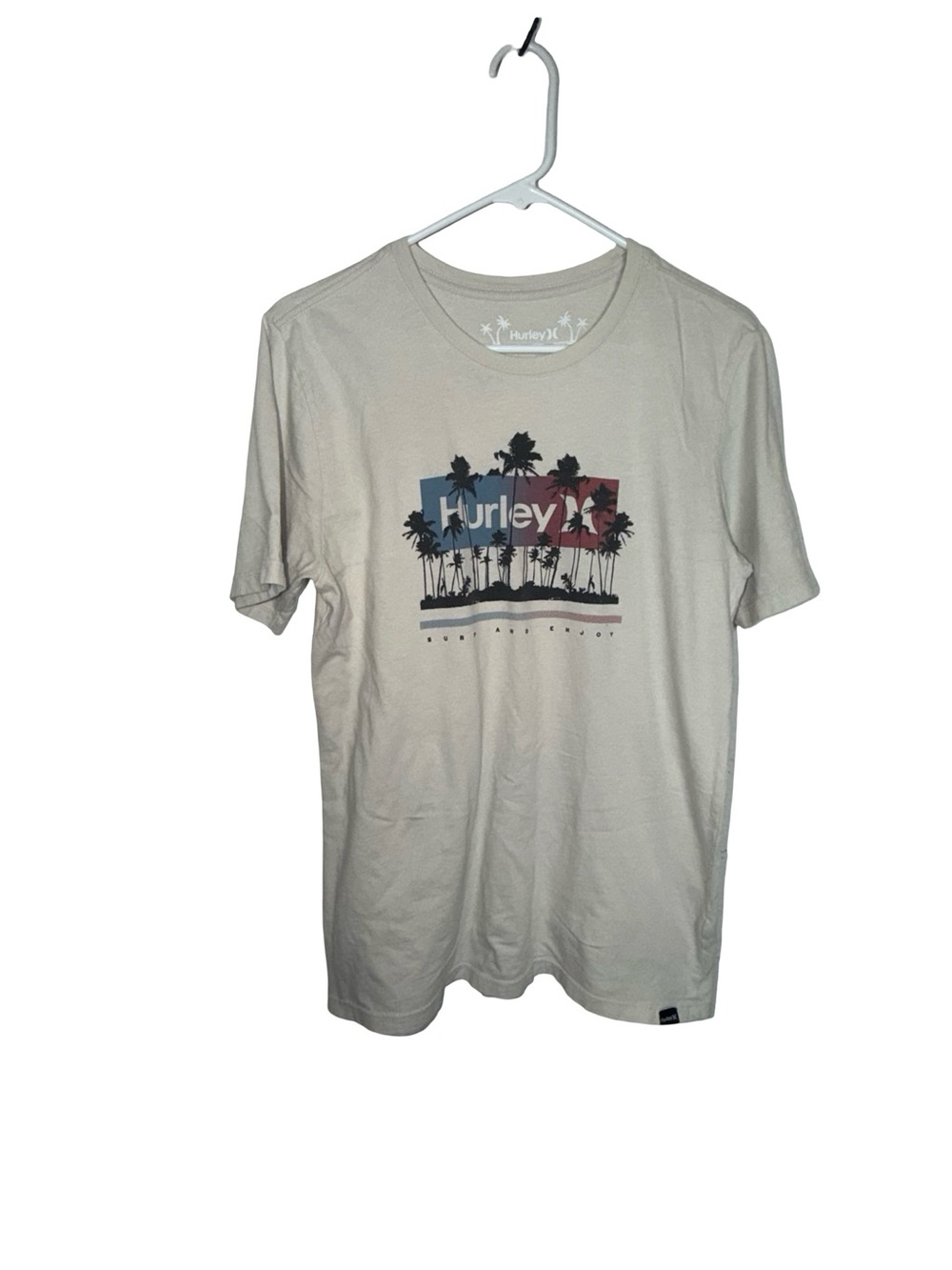 Hurley Sand Short-Sleeve Tee with Palm Tree Graphic